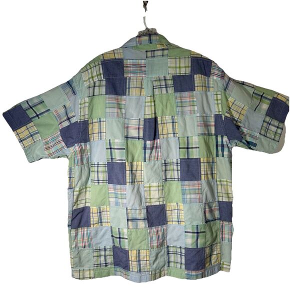 Brooks Brothers Sz XL Button Down Shirt Multicolored Madras Plaid Patchwork - Picture 2 of 13
